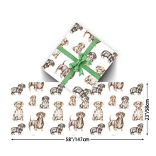 Load image into Gallery viewer, Dachshund Wrapping Paper - Watercolor Dachsund Designs - 3 Sheets Bundle-Christmas Ornament-Christmas,Dachshund,Wrapping Paper-4