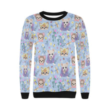 Load image into Gallery viewer, Magic Flower Garden Chihuahuas Women&#39;s Sweatshirt - 4 Colors-Apparel-Apparel, Chihuahua, Sweatshirt-8