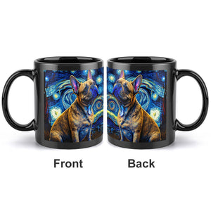 Starry Night Fawn Frenchie Coffee Mug-Mug-French Bulldog, Home Decor, Mugs-Black-2