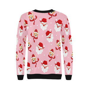 Corgi with Santa Love Women's Sweatshirt - 3 Colors-Apparel-Apparel, Corgi, Sweatshirt-6