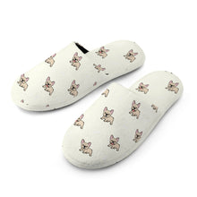 Load image into Gallery viewer, Frenchie Slippers for Women - Adorable Fawn Frenchie Love - Flannel-Accessories,Dog Mom Gifts,French Bulldog,Slippers-22
