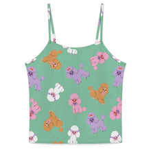 Load image into Gallery viewer, Colorful Poodles Love Women's Cami and Shorts Pajama Set-Apparel-Apparel,Dog Mom Gifts,Pajamas,Poodle-13