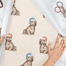 Load image into Gallery viewer, Dachshund Christmas Wrapping Paper - 6 Coat Colors - Watercolor Dachsund Designs - 3 Sheets Bundle-Christmas Ornament-Christmas,Dachshund,Wrapping Paper-25