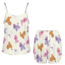 Load image into Gallery viewer, Colorful Poodles Love Women's Cami and Shorts Pajama Set-Apparel-Apparel,Dog Mom Gifts,Pajamas,Poodle-18