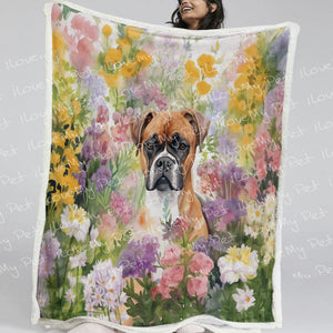 Springtime Summer Boxer Love Soft Warm Fleece Blanket-Blanket-Blankets, Boxer, Home Decor-3