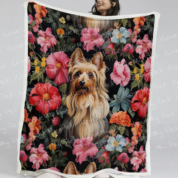 Yorkie fleece blanket hotsell