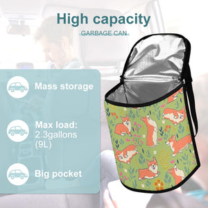 Flower Garden Corgi Love Multipurpose Car Storage Bag - 4 Colors-Car Accessories-Bags, Car Accessories, Corgi-13