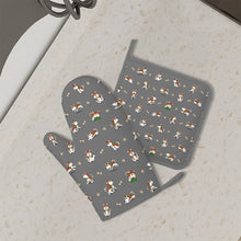 Load image into Gallery viewer, Playful Red Husky Adventures Oven Mitts and Pot Holder Set-Kitchen Decor-Accessories,Dog Mom Gifts,Siberian Husky-2