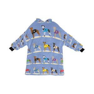 Racing Greyhound / Whippet Love Blanket Hoodie for Women - 4 Colors-Blanket-Apparel, Blanket Hoodie, Blankets, Greyhound, Whippet-11