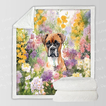 Springtime Summer Boxer Love Soft Warm Fleece Blanket-Blanket-Blankets, Boxer, Home Decor-Small-1