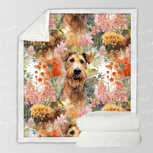 Load image into Gallery viewer, Autumn Garden Airdale Terrier Soft Warm Fleece Blanket-Blanket-Airedale Terrier, Blankets, Home Decor-3