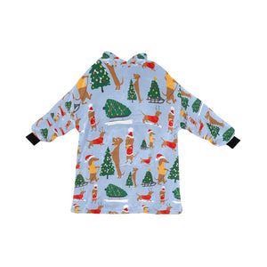 Christmas Dachshunds Love Blanket Hoodie for Women - 4 Colors-Apparel-Apparel, Blankets, Dachshund-13