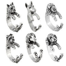 Load image into Gallery viewer, 3D Bull Terrier Finger Wrap Rings-Dog Themed Jewellery-Bull Terrier, Jewellery, Ring-7