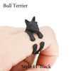 3D Bull Terrier Finger Wrap Rings