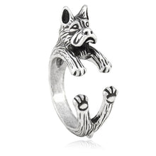 Load image into Gallery viewer, 3D Cropped Ears Boxer Finger Wrap Rings-Resizable-Boxer-2