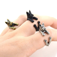 Load image into Gallery viewer, 3D Cropped Ears Boxer Finger Wrap Rings-Dog Themed Jewellery-Boxer, Jewellery, Ring-6