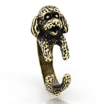 Load image into Gallery viewer, 3D Doodle / Toy Poodle Finger Wrap Rings-Dog Themed Jewellery-Dogs, Doodle, Goldendoodle, Jewellery, Labradoodle, Ring, Toy Poodle-Resizable-Antique Bronze-5