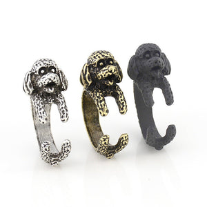 3D Doodle / Toy Poodle Finger Wrap Rings-Dog Themed Jewellery-Dogs, Doodle, Goldendoodle, Jewellery, Labradoodle, Ring, Toy Poodle-8