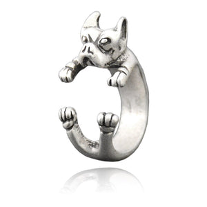 3D American Pit Bull Terrier Finger Wrap Rings-Dog Themed Jewellery-American Pit Bull Terrier, Dogs, Jewellery, Ring-3