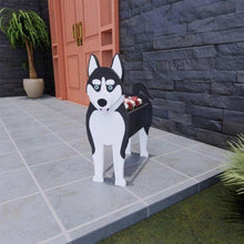 Load image into Gallery viewer, Image of a super cute Siberian Husky flower pot in the most adorable 3D Siberian Husky design