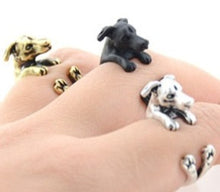 Load image into Gallery viewer, 3D Whippet / Greyhound Finger Wrap Rings-5