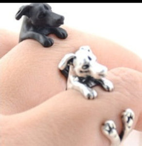 3D Whippet / Greyhound Finger Wrap Rings-Dog Themed Jewellery-Greyhound, Jewellery, Ring, Whippet-7