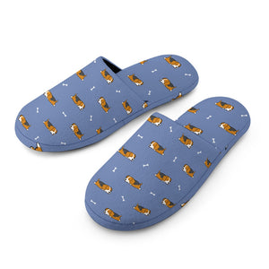 Sleepy Beagle Love Women's Cotton Mop Slippers-Footwear-Accessories, Beagle, Slippers-4