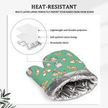 Load image into Gallery viewer, Celebration Corgi Love Oven Mitts and Pot Holder Set-Kitchen Decor-Accessories,Corgi,Dog Mom Gifts-12