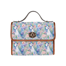 Load image into Gallery viewer, Magical Pastel Garden White Greyhound / Whippet Shoulder Bag Purse-Accessories-Accessories, Bags, Greyhound, Whippet-One Size-6