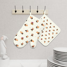 Load image into Gallery viewer, Playful Pug Adventure Oven Mitts and Pot Holder Set-Kitchen Decor-Accessories,Dog Mom Gifts,Pug-5