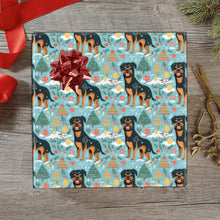 Load image into Gallery viewer, Jovial Giants Rottweilers' Christmas Delight Gift Wrapping Paper - 2 Rolls-Christmas Ornament-Christmas,Rottweiler,Wrapping Paper-3