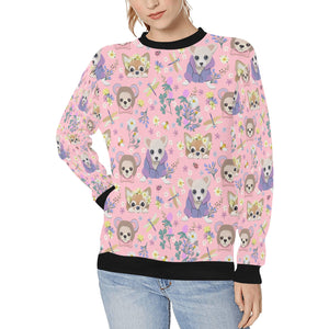 Magic Flower Garden Chihuahuas Women's Sweatshirt - 4 Colors-Apparel-Apparel, Chihuahua, Sweatshirt-3