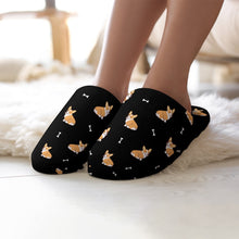 Load image into Gallery viewer, Corgi Slippers for Women - Adorable Corgi Love - Flannel-Accessories,Corgi,Dog Mom Gifts,Slippers-7