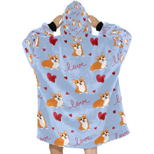 Load image into Gallery viewer, Precious Corgi Love Blanket Hoodie for Women - 4 Colors-Apparel-Apparel, Blankets, Corgi-6