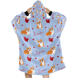 Precious Corgi Love Blanket Hoodie for Women - 4 Colors-Apparel-Apparel, Blankets, Corgi-6
