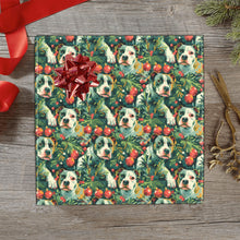 Load image into Gallery viewer, Pine and Pit Bulls Christmas Canopy Gift Wrapping Paper - 2 Rolls-Christmas Ornament-Christmas,Pit Bull,Wrapping Paper-3