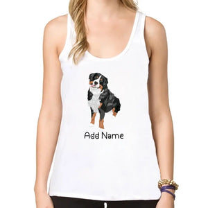 Personalized Bernese Mountain Dog Mom Yoga Tank Top-Shirts & Tops-Apparel, Bernese Mountain Dog, Dog Mom Gifts, Shirt, T Shirt-Yoga Tank Top-White-XS-1