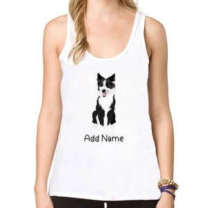 Personalized Border Collie Mom Yoga Tank Top