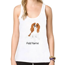 Load image into Gallery viewer, Personalized Cavalier King Charles Spaniel Mom Yoga Tank Top-Shirts &amp; Tops-Apparel, Cavalier King Charles Spaniel, Dog Mom Gifts, Shirt, T Shirt-Yoga Tank Top-White-XS-1