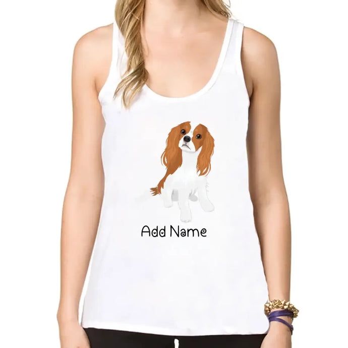 Personalized Cavalier King Charles Spaniel Mom Yoga Tank Top-Shirts & Tops-Apparel, Cavalier King Charles Spaniel, Dog Mom Gifts, Shirt, T Shirt-Yoga Tank Top-White-XS-1