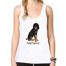 Load image into Gallery viewer, Personalized Coonhound Mom Yoga Tank Top-Shirts &amp; Tops-Apparel, Coonhound, Dog Mom Gifts, Shirt, T Shirt-Yoga Tank Top-White-XS-1