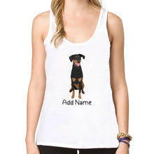 Load image into Gallery viewer, Personalized Doberman Mom Yoga Tank Top-Shirts &amp; Tops-Apparel, Doberman, Dog Mom Gifts, Shirt, T Shirt-Yoga Tank Top-White-XS-1