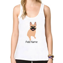Load image into Gallery viewer, Personalized French Bulldog Mom Yoga Tank Top-Shirts &amp; Tops-Apparel, Dog Mom Gifts, French Bulldog, Shirt, T Shirt-Yoga Tank Top-White-XS-1