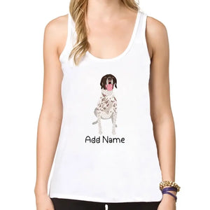 Personalized German Shorthair Pointer Mom Yoga Tank Top-Shirts & Tops-Apparel, Dog Mom Gifts, German Pointer, Shirt, T Shirt-Yoga Tank Top-White-XS-1