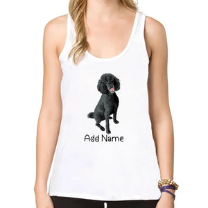 Personalized Poodle Mom Yoga Tank Top-Shirts & Tops-Apparel, Dog Mom Gifts, Poodle, Shirt, T Shirt-Yoga Tank Top-White-L - Fitting-2