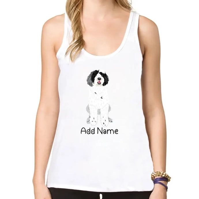 Personalized Portuguese Water Dog Mom Yoga Tank Top-Shirts & Tops-Apparel, Dog Mom Gifts, Portuguese Water Dog, Shirt, T Shirt-Yoga Tank Top-White-XS-1