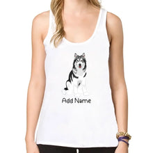 Load image into Gallery viewer, Personalized Utonagan Mom Yoga Tank Top-Shirts &amp; Tops-Apparel, Dog Mom Gifts, Shirt, T Shirt, Utonagan-Yoga Tank Top-White-XS-2