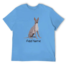 Load image into Gallery viewer, Personalized Dog Dad Cotton T Shirts-Personalized Dog Gifts-Apparel, Dog Dad Gifts, Dogs, Shirt, T Shirt-Men&#39;s Cotton T Shirt-Sky Blue-Medium-2