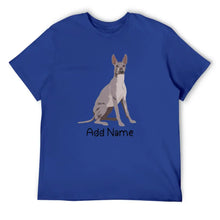 Load image into Gallery viewer, Personalized Dog Dad Cotton T Shirts-Personalized Dog Gifts-Apparel, Dog Dad Gifts, Dogs, Shirt, T Shirt-Men&#39;s Cotton T Shirt-Blue-3XL - Fitting-11