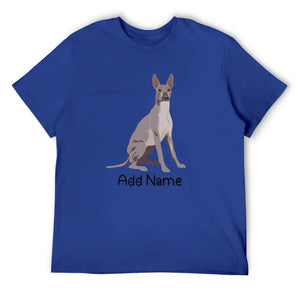 Personalized Dog Dad Cotton T Shirts-Personalized Dog Gifts-Apparel, Dog Dad Gifts, Dogs, Shirt, T Shirt-Men's Cotton T Shirt-Blue-3XL - Fitting-11